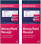 XKDOUS 2 Pack Money and Rent Receipt Book, 2-Part Carbonless, 2-3/4" x 6-1/2"