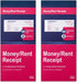 XKDOUS 2 Pack Money and Rent Receipt Book, 2-Part Carbonless, 2-3/4" x 6-1/2"