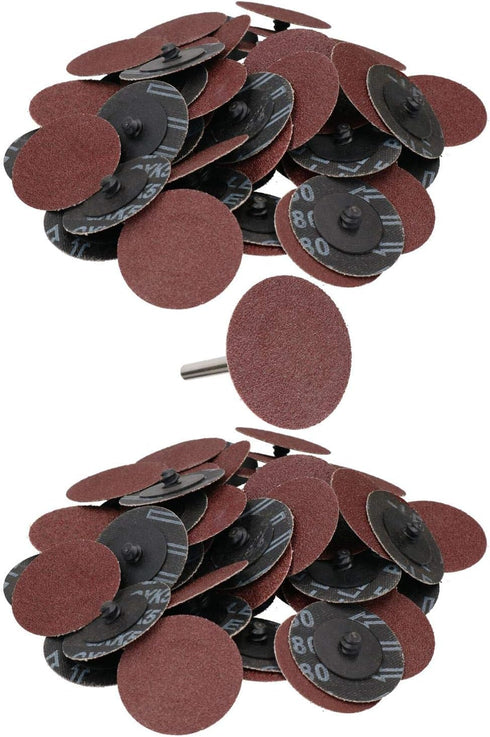 AB Tools 50mm Quick Change Rubber Backing Pad Adapter + 100pc 80 Grit Sanding