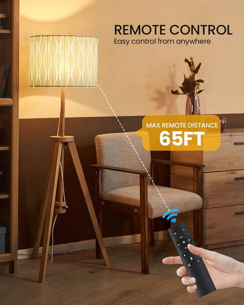 BrightArk A19 Bulbs 9W Bulbs 60W 3000K-6000K Dimmable, E26 Bulbs 1Bulb 1Remote LED Light with Remote Control, LED
