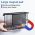 dedoot Strong Magnetic Holder, Black Mesh Organizer Shelf Rack for Whiteboard, Fridge, Recipe, Beverage, Office File