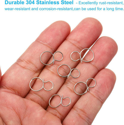0.63x0.39 100Pcs PATIKIL Stainless Steel Chandelier Connector Pins, Chandelier Crystal Clips for Fastening Crystals