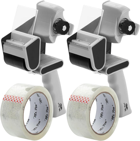 Mr. Pen Packing Tape Dispenser Gun, 2-Inch, 2 Pack with 2 Rolls Heavy Duty Clear Packing Tape