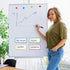 Fainne 12 Roll 1/8 Whiteboard Thin Tape with 54 Magnetic Dry Erase Label Name Tag for School Office Supplies