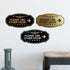 Signs ByLITA Victorian Please Use Other Door Right Arrow Sign, Small, Brushed Gold, 1 Pack