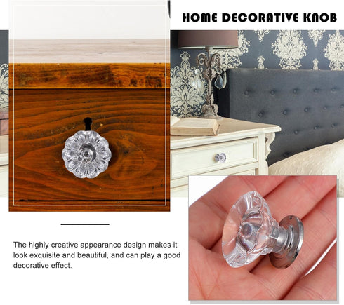 6pcs Toddmomy Mini Drawer Knobs Crystal Cabinet Pulls Plastic Jewelry Box Handles for Small Drawers and Bedside