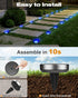 4 Pack 8 IP65 btfarm Solar Lights Outdoor, LED Solar Ground Lights Waterproof Flat Solar Disc Light, Pathway Lights
