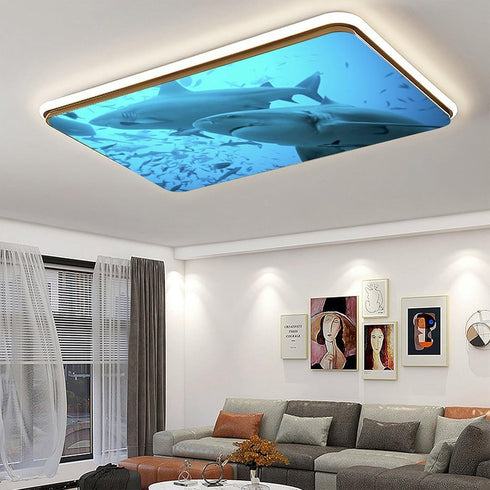 WYNIM 2 Pack School,4 2 Marine Animal Fluorescent Light Cover for Ceiling Light - Magnetic Light Covers Classroom