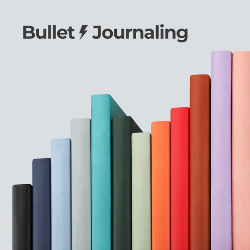 RETTACY Bullet Dotted Journal - A5 Dotted Grid Notebook, 320 Numbered Pages, 100 GSM Acid-Free Paper, Purple Leather