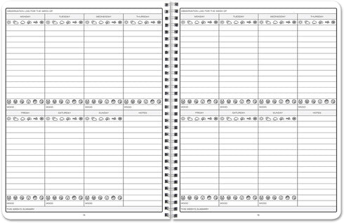 BookFactory Cat Journal/Cats Health Record Book/Vet LogBook, 100 Pages, 8.5" x 11", Wire-O Health Notebook