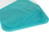 (100, 6.30 inch 9.45 inch) Clear Window Half Turquoise Green Plastic Resealable Bags with Butterfly Hang Hole