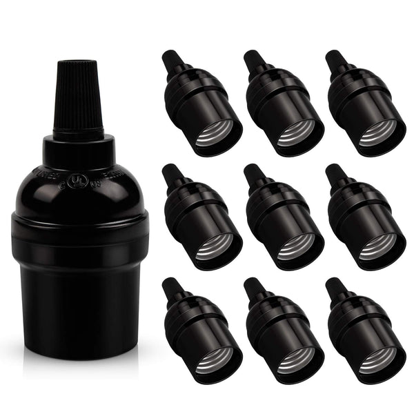 DiCUNO E26 Vintage Lamp Socket, UL-Listed, Edison Bulb Pendant Light Sockets Replacement,