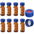 FOUR E'S SCIENTIFIC 2ml Autosampler Vials, 100 Pack HPLC Vial, 9-425 Amber Vial with Blue Screw Caps