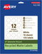 Avery EcoFriendly Matte White Recycled Round Labels, 2" Diameter, 120 Printable Labels, Permanent Adhesive, Laser/Inkjet