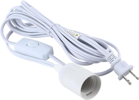 Simple Deluxe Hanging Lantern Extension Cord Cable, Plug-in E26 Pendant Light Socket with On/Off