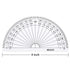 eBoot Plastic Protractor, 180 Degrees, 4 Inch and 6 Inch, Clear, 2 Pieces