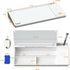 SELEAD Desktop Glass Whiteboard with Wireless Charger Station - Dry Erase Board Computer Pad with Organizer Drawer