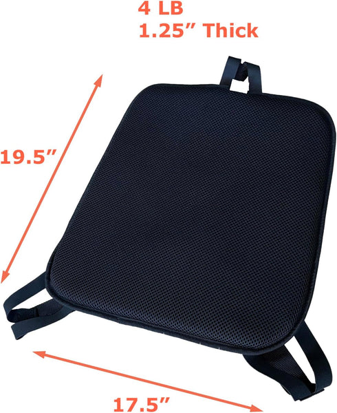 Tailbone (TD-GS1514-BLK) Tektrum Full Lumbar All Gel Orthopedic Back Cushion for Home/Office Chair, Car Seat - Entire