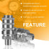 Deargooday PD243 1/8" 1/4"-18 2.26" Series PD Steel Test Port and Diagnostic Equipment Quick Connect Coupler with Male
