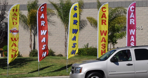 Set 15 Pet Grooming Advertising Feather Banner Swooper Flag with foot Flag Pole Kit and Ground Stake