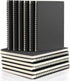 EUSOAR Spiral Notebook, A5 12 Packs, 5.5"X8.3", 120 Pages Lined Travel Writing Notebooks, Black Cover
