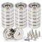 DUGUJIUJIAN 20Pack Super Strong Cup Magnets Wall Mounting, 0.63"*0.2" (16x5mm) Ring Neodymium Door