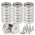 DUGUJIUJIAN 20Pack Super Strong Cup Magnets Wall Mounting, 0.63"*0.2" (16x5mm) Ring Neodymium Door