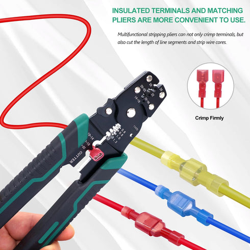 Twidec 100PCS Nylon Spade Connectors Kit, 22-10 Gauge Quick Disconnect Fully Insulated Male and Female Terminals