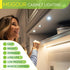 Closet 120V Dimmable, 4-Way 4 LED Light Kit, Kitchen Under Cabinet Accent Lighting, Plugged in Wired Puck Lights, Smart