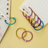 MUSCELL 100pcs 1 Inch Binder Rings, Loose Leaf Office Book Rings in Assorted Colors