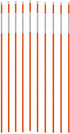Fiberglass Innovations 665-10 Snow Pole Driveway Marker, 48-Inch with Reflective Tape, Hiviz Orange and