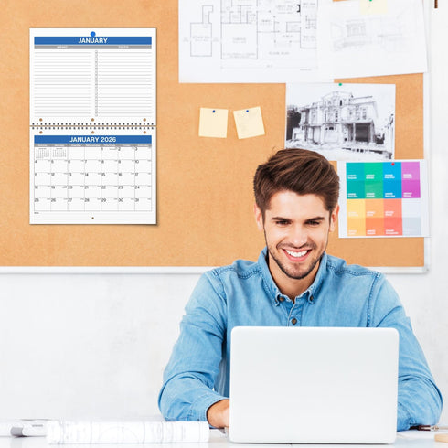 Dunwell 2025-2026 Calendar Binder 8.5x11, 3-Hole Punched, Fits 3-Ring Notebook, Use Now to Dec 2026, Wall Calendar
