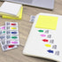 Please Sign Message Flags, Assorted Color, 400 Pages Total, 0.79x1.77 Inch Wide Flags, 4 Dispensers/Pack