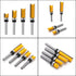 Set Bit-1/4 Inch Shank-4 Flush Trim Router for Woodworking - Cabinet, Rabbeting, Tongue & Groove(Router pcs Straight)
