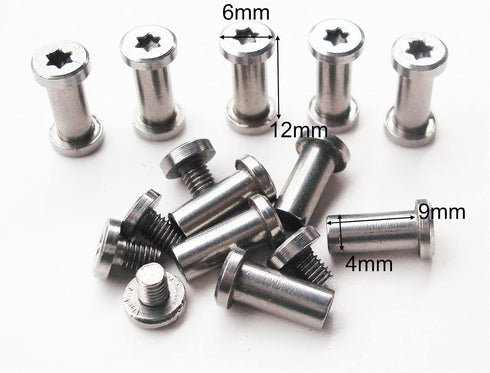 NC HAISDA 10 pcs EDC Knives Handle Pivot Pin Screw Survival Knife Rivets Pocket Folding Knife Shaft Fasteners 9mm Stainless Steel by NC