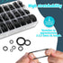 788 Pcs SAE Rubber O Ring Assortment Kit, Buna-N 70A 24 Size O Rings Set for Faucets, Plumbing, Hose Repairs