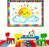 52 Runtoo Feet Bulletin Board Borders Crayon and Pencil Die-Cut Rolled Boho Rainbow Border Decorations Scalloped Trim