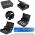 Cash Box with Key Lock on Top, 11.8L x 9.5W x 3.5H Inches, Durable Black Metal Money Box with Tray & 4 Bill Slots
