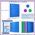 CHENGU 12 Pieces 1 Inch Binders, 3 Ring Holds 200 Sheets, Plastic Binder with Pocket for School Office Supplies (Dark