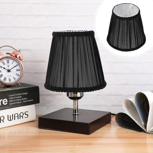 5.70X5.70X5.11 Inch Holibanna Clip-on Cloth Lampshade Cover for Chandelier Table and Floor Lamps Soft Diffuse Lighting