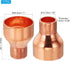 PATIKIL 1" to 1/2" ID Copper Reducer, 4pcs 99.9% Pure Copper Reducing Coupling with Sweat Solder Connection