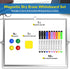 Dry Erase White Board, 16inX12in Large Magnetic Desktop Whiteboard with Stand, 10 Markers, 4 Magnets, 1 Eraser, Portable Double-Sided White Board Easel for Kids Memo to Do List Desk School by ABERLLS
