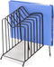 Incline File Sorter, 8 Compartment File Paper Organizer, Standing Wire Organizer Rack with Anti-slip Pads for Desk,