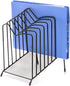 Incline File Sorter, 8 Compartment File Paper Organizer, Standing Wire Organizer Rack with Anti-slip Pads for Desk,