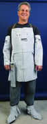 38136MW 24 36-Inch MCR Safety by Memphis Split Cow Leather Welding Bib Apron with Front Pocket, Gray
