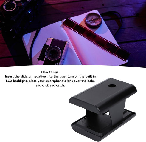 Tangxi 35mm 135mm Mobile Film Scanner, Foldable Film and Slide Scanner with LED Backlit, Converts Slides & Negatives