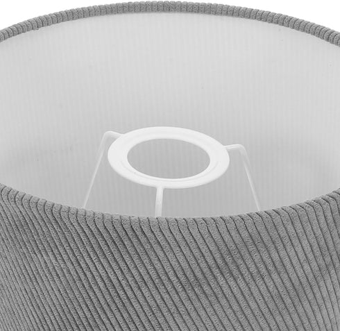 7.27" VICASKY Fabric Lamp Shade for Table and Floor Lamps, Grey Color, Upper Diameter, Replacement Cover for Bedroom
