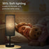3 Dimmable Black Touch Nightstand Lamps for Girl - Small Bedside Lamp with USB-C and USB Charging Ports, Way Control