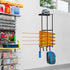 mekueeex 4 Camping Chair Wall Storage for Garage, Metal Camping Chair Storage Rack Wall Holder, Floating Shelf, Hooks