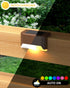 8 Pack Solar Deck Lights, Waterproof Color Changing Solar Fence Lights for Pool, Step, Patio, Deck, Backyard